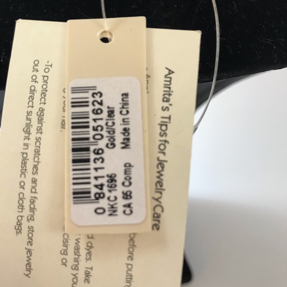 NWT Amrita Singh Gold Floral Statement Necklace - Picture 8 of 11